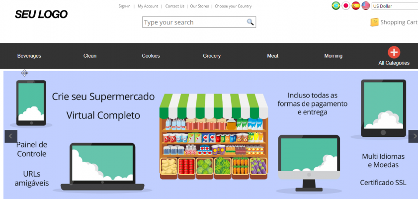 Supermercado Virtual - Loja Virtual para Supermercado